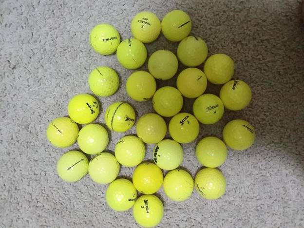 Image result for photos of yellow golf balls